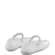 Jimmy Choo Women Clear Jelly Ballerina Flats With Crystal Embellishment