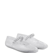 Jimmy Choo Women Clear Jelly Ballerina Flats With Crystal Embellishment
