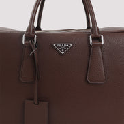Prada Grained Leather Tote Bag Unisex