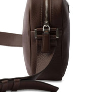Prada Men Grained Leather Shoulder Bag