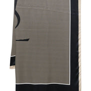 Saint Laurent Men Cassandre Striped Semi-Sheer Stole In Silk Charmeuse