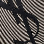 Saint Laurent Men Cassandre Striped Semi-Sheer Stole In Silk Charmeuse