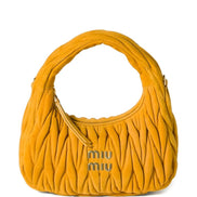 Miu Miu Women Small Wander Matelassé Suede Bag