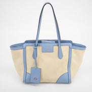 Gucci Beige x Brown Canvas Swing Tote