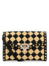 Valentino Garavani Women Two-Tone Raffia Rockstud Crossbody Bag