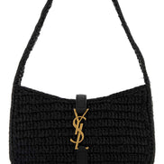 Saint Laurent Women Black Raffia Mini Le 5 Ã  7 Handbag