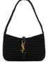 Saint Laurent Women Black Raffia Mini Le 5 Ã  7 Handbag