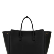 Balenciaga Women Black Leather Small Carry All Hempton Handbag