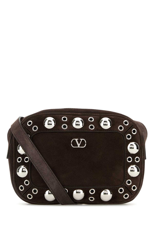 Valentino Garavani Men Brown Suede Nellcã´Te Crossbody Bag