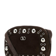 Valentino Garavani Men Brown Suede Nellcã´Te Crossbody Bag