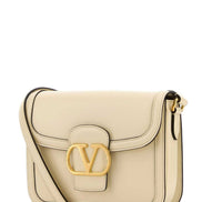 Valentino Garavani Women Ivory Leather 9To5 Shoulder Bag