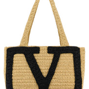 Valentino Garavani Women Raffia Medium Viva Superstar Shopping Bag