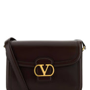 Valentino Garavani Women Dark Brown Leather 9To5 Shoulder Bag