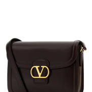 Valentino Garavani Women Dark Brown Leather 9To5 Shoulder Bag