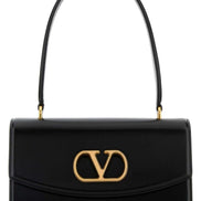 Valentino Garavani Women Black Leather Vain Shoulder Bag