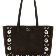 Valentino Garavani Women Brown Suede Nellcã´Te Shopping Bag