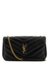 Saint Laurent Women Black Leather Medium Loulou Shoulder Bag