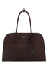 Prada Women Aubergine Leather Medium Shopping Bag