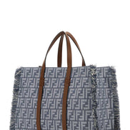 Fendi Women Embroidered Denim Summer Shopping Bag