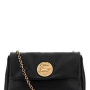 Chloe Women Black Leather Heritage Shoulder Bag