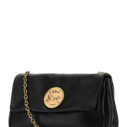 Chloe Women Black Leather Heritage Shoulder Bag