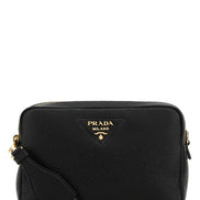 Prada Women Black Leather Crossbody Bag
