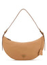 Prada Women Peach Leather Large Prada Demi-Lune Crossbody Bag