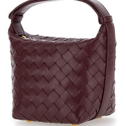 Bottega Veneta Women 'Candy Wallace' Bordeaux Handbag With Intrecciato Motif In Leather Woman