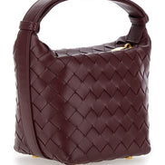 Bottega Veneta Women 'Candy Wallace' Bordeaux Handbag With Intrecciato Motif In Leather Woman