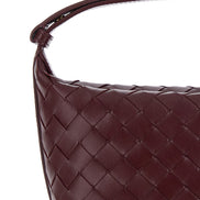 Bottega Veneta Women 'Candy Wallace' Bordeaux Handbag With Intrecciato Motif In Leather Woman