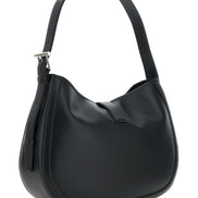 Alexander Mcqueen Women Black Shoulder Bag With Adjustable Shoulder Strap And T Buckle Closure On The Front In Leather Woman