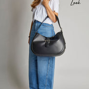 Alexander Mcqueen Women Black Shoulder Bag With Adjustable Shoulder Strap And T Buckle Closure On The Front In Leather Woman