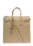 Saint Laurent Men 'Sac De Jour' Beige Tote Bag With Embossed Logo In Grainy Leather Man