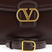 Valentino Garavani Women '9To5' Brown Crossbody Bag With Vlogo Detail On The Front And Adjustable Shoulder Strap In Leather Woman