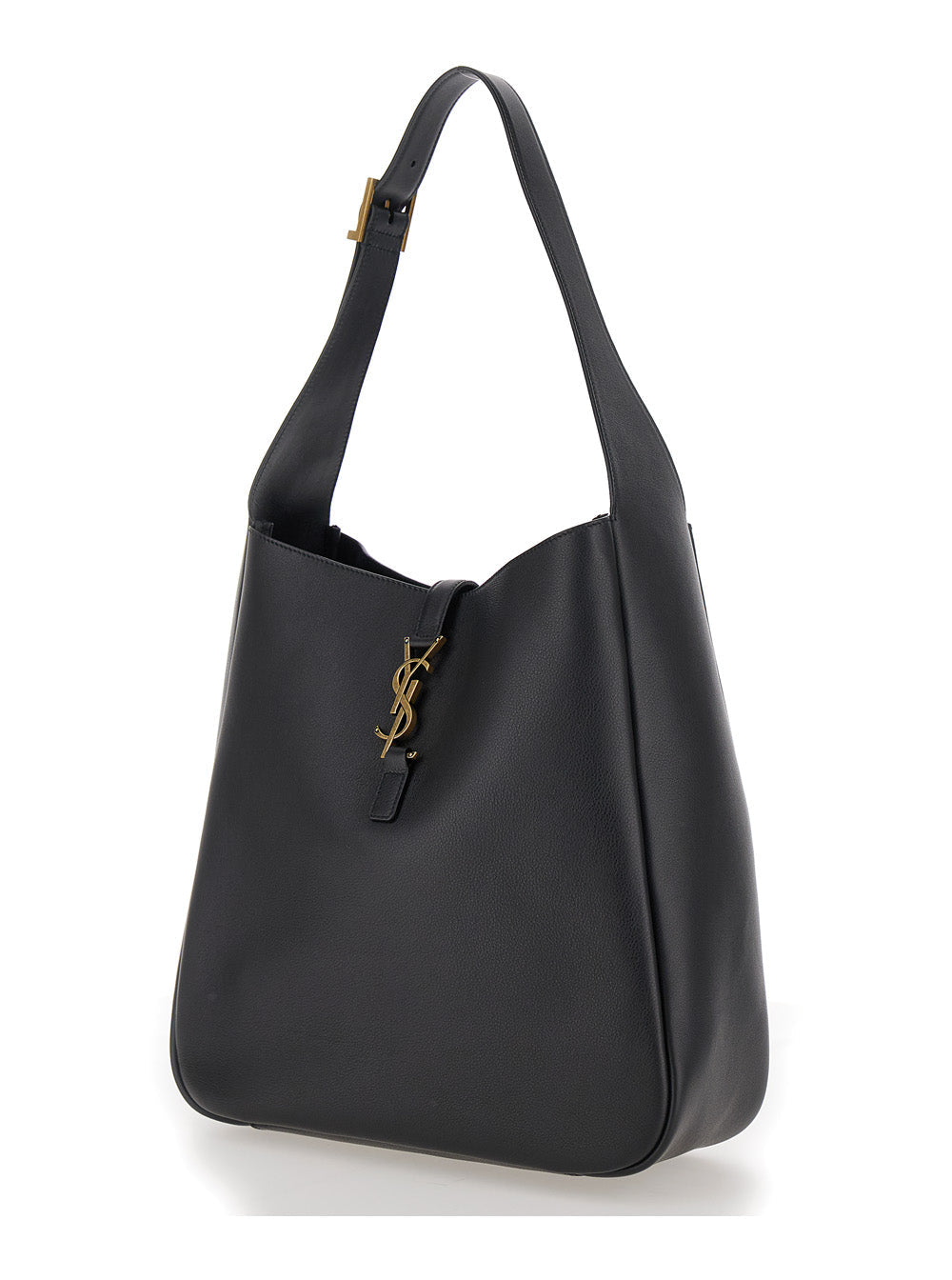 Saint Laurent Women Shoulder Bag 'Le 5 À 7 Grande' With Cassandre In Black Smooth Leather For Women