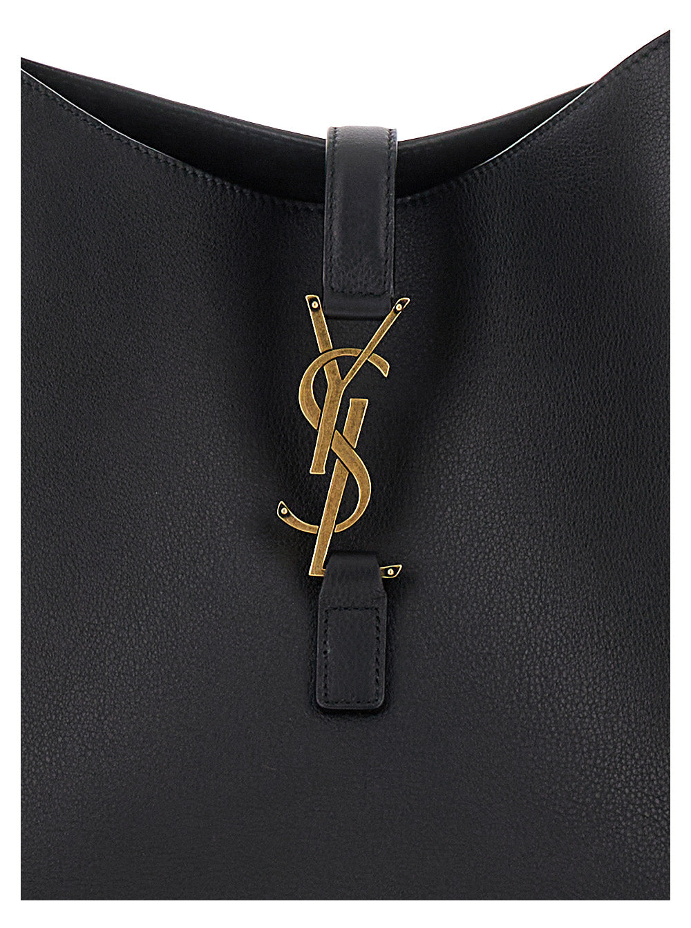 Saint Laurent Women Shoulder Bag 'Le 5 À 7 Grande' With Cassandre In Black Smooth Leather For Women