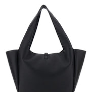 Saint Laurent Women Tote Bag With Two Top Handles And Hook Closure Cassandre In Grained Black Leather For Women