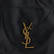 Saint Laurent Women Crossbody Bag 'Jamie' With Two Top Handles With Chain And Cassandre Plate On The Front In Black Leather For Women