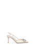 Valentino Garavani Women Light Ivory Vlogo Signature Slingback Pumps