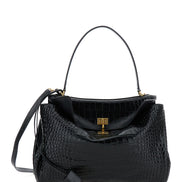 Balenciaga Women Handbag 'Rodeo' With Removable Shoulder Strap In Black Leather For Women