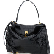 Balenciaga Women Handbag 'Rodeo' With Removable Shoulder Strap In Black Leather For Women