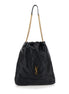 Saint Laurent Women Crossbody Bag 'Jamie' With Two Top Handles With Chain And Cassandre Plate On The Front In Black Leather For Women
