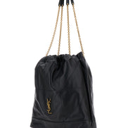 Saint Laurent Women Crossbody Bag 'Jamie' With Two Top Handles With Chain And Cassandre Plate On The Front In Black Leather For Women