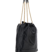 Saint Laurent Women Crossbody Bag 'Jamie' With Two Top Handles With Chain And Cassandre Plate On The Front In Black Leather For Women