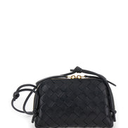 Bottega Veneta Women Crossbody Bag 'Concert' With Intreccio Motif In Black Leather For Women