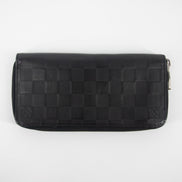 Louis Vuitton Black Damier Infini Vertical Zippy Wallet