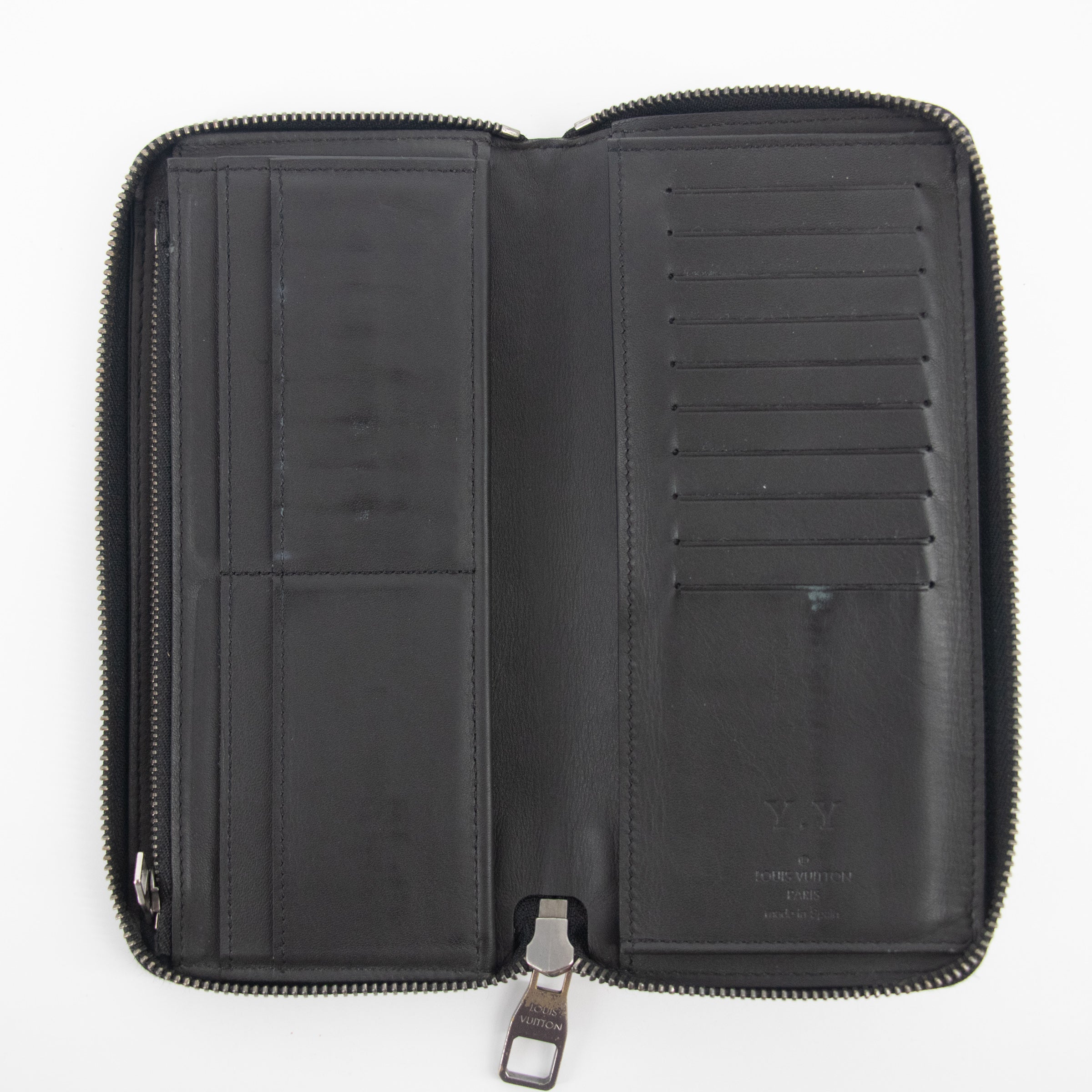 Louis Vuitton Black Damier Infini Vertical Zippy Wallet