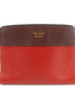 Prada Calfskin Bicolor Red x Burgundy Shoulder Bag