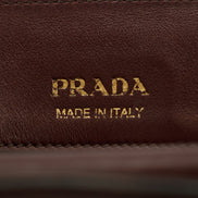 Prada Calfskin Bicolor Red x Burgundy Shoulder Bag