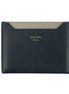 Celine Bicolor Blue / Grey Leather Card Case Holder Wallet #3236